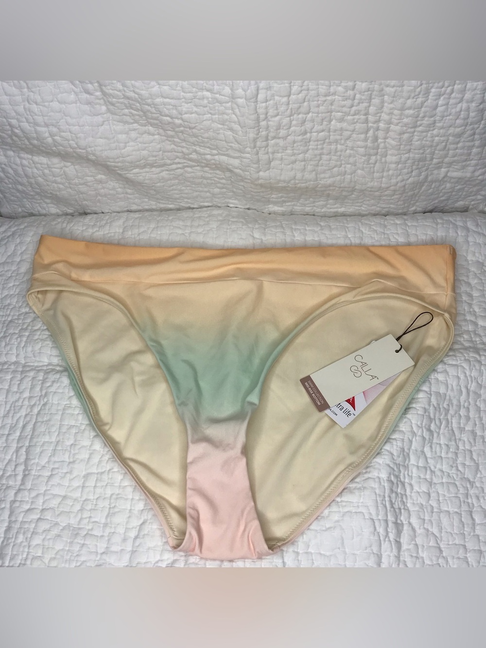 CALIA by Carrie Underwood Ombre Wide Band Bikini Bottom Size XXL